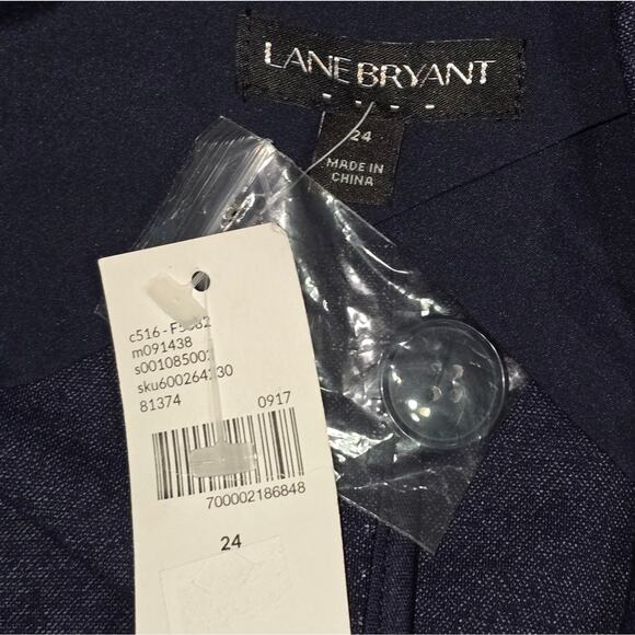 Lane Bryant Navy Tiny Polka Dot Blue Blazer Plus Size 24 New! - Picture 8 of 8